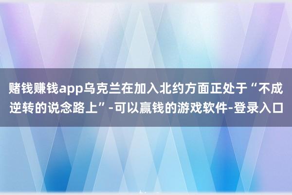 赌钱赚钱app乌克兰在加入北约方面正处于“不成逆转的说念路上”-可以赢钱的游戏软件-登录入口